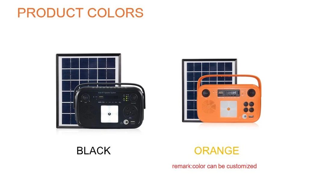 Mini Home Solar Lighting System Portable Solar Kit with FM/Radio/ Bt Speaker off Grid Solar Power System Solar Kit for Home Use