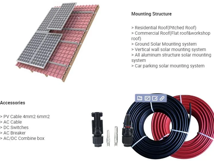 Alico Home Panel Generator Bracket 3-7kw Solar Energy Storage System