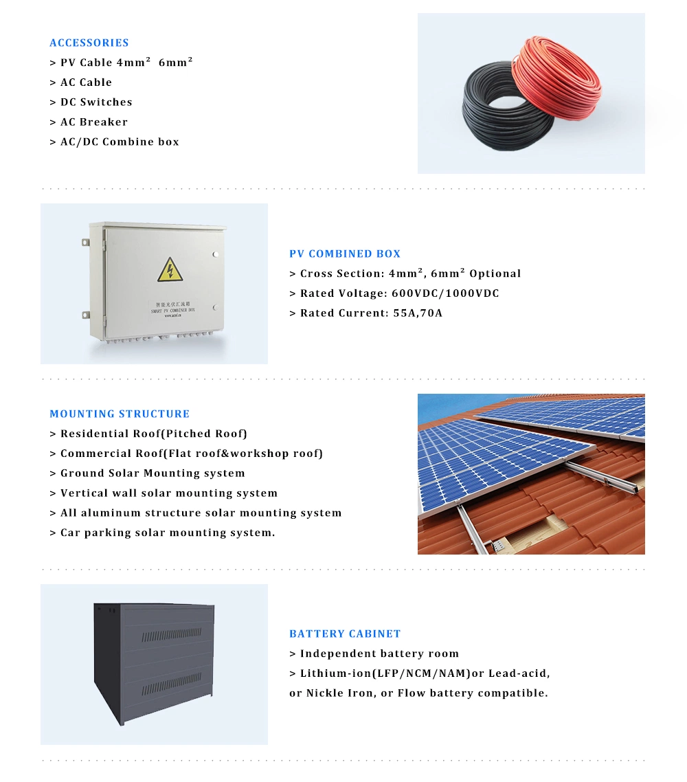 10kw 15kVA CE Certificate Kit Solar Fotovoltaico off Grid Solar System 5kw 10 Kw Solar Panel System