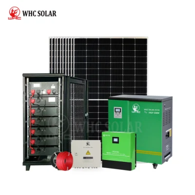  Panel Solar de bajo Precio de la WHC 3kw 5kw 10KW completo 5000/10000W Inicio almacenamiento de energía encendido/apagado-sistema híbrido de la red 5 kilovatios inversor Y batería de litio