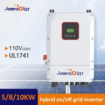  Para el mercado de Estados Unidos Amensolar 110V 120V OEM de fábrica de 5kw 5kVA Precio del Sistema Solar Híbrido