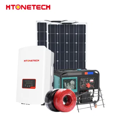  Htonetech PV Monocrystalline Solar Module Factory Solar Power Inverter off Red China 3kV sistema de energía solar con generadores diesel 50kW
