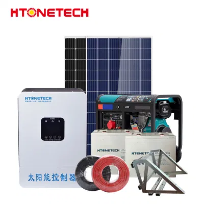  Htonetech Sistema Solar Completo de 10kw fuera de la Red China 10kw a 15 kw a 20kw 63kw paneles solares de 550 vatios monocristalino 370 Kw Generador Diesel 10 kilovatios del Sistema Solar