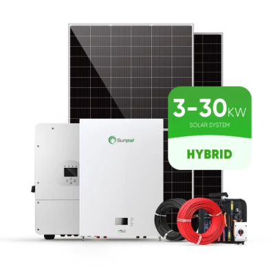  Sistema de almacenamiento de energía solar Sunpal 5kw 10 kW 20 kW 10000watt híbrido apagado Grid Solar Power Home System Lista de precios