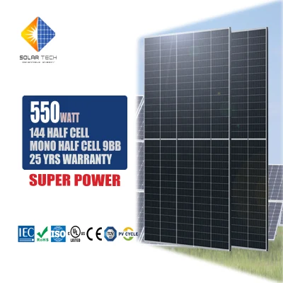  Jinko Solar Panel Trina Longi Ja 540W 545W 550W de media celda 9bb paneles fotovoltaicos Sun Power Panel Solar monocristalino módulos con 25 años de garantía ISO CE IEC TUV