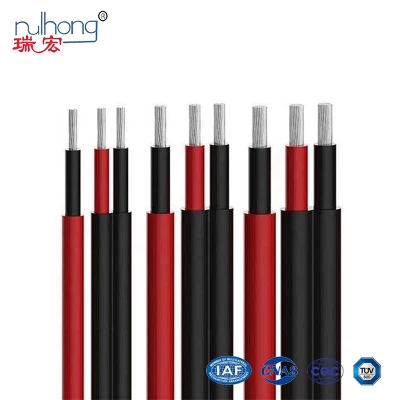  Proveedor chino personaliza 6mm y 10mm cable PV Panel Fotovoltaico DC Cable solar