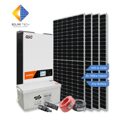  50kw a 60kw Tierra de techo residencial cuadrícula híbrida de la casa el mejor sistema de Energía Solar para el hogar
