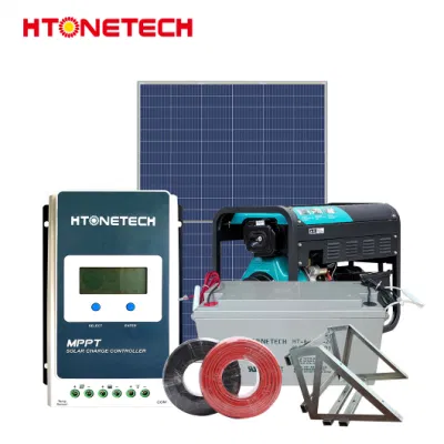  Htonetech fuera de la Red del Sistema Solar de 10 Kw Fabricantes China 39kw Panel Solar monocristalino 310 W de 6,5 kVA Generador Diesel 4 Kw fuera de la Red del Sistema Solar