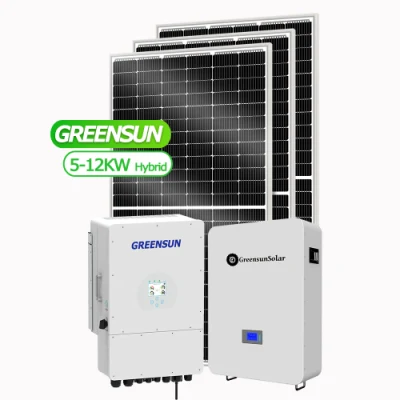  El mejor precio del Sistema Solar Híbrido 5kw 6kw 8kw a 48V Sistema de energía solar 10kw 12kw Fase 3 de 380V sistema de Energía Solar
