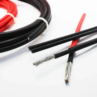 Cable PV solar de un solo núcleo DC resistente al agua PV1-F certificado por TUV Cobre estañado Energía Eléctrica cable Solar Fotovoltaica para Panel Solar