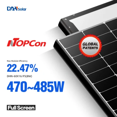  Solar de Topcon Half-Cut Dah 470 vatios de 480W a pantalla completa de paneles solares