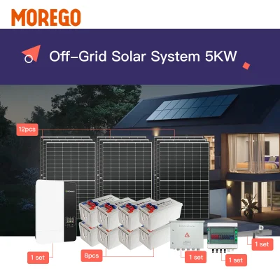  China Inicio Sistema Solar de Alta Calidad 5kw de potencia de 10kw planta con paneles solares negro 400W