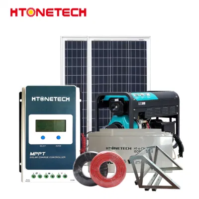  Htonetech 3kw 5kw fuera de la Red del Sistema Solar el kit completo China 5000W 45039W Mono Perc los paneles solares solo rostro 9.6kw Generador Diesel Sistema de Energía Solar 1kw