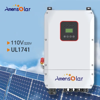 Amensolar 5kw para batería 48V 110V 120V de 5 Kv de la fase de división del Sistema Solar Híbrido