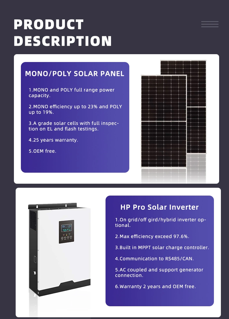 All in One Package 3kw 5kw 10kw 15kw Solar Generator for Home