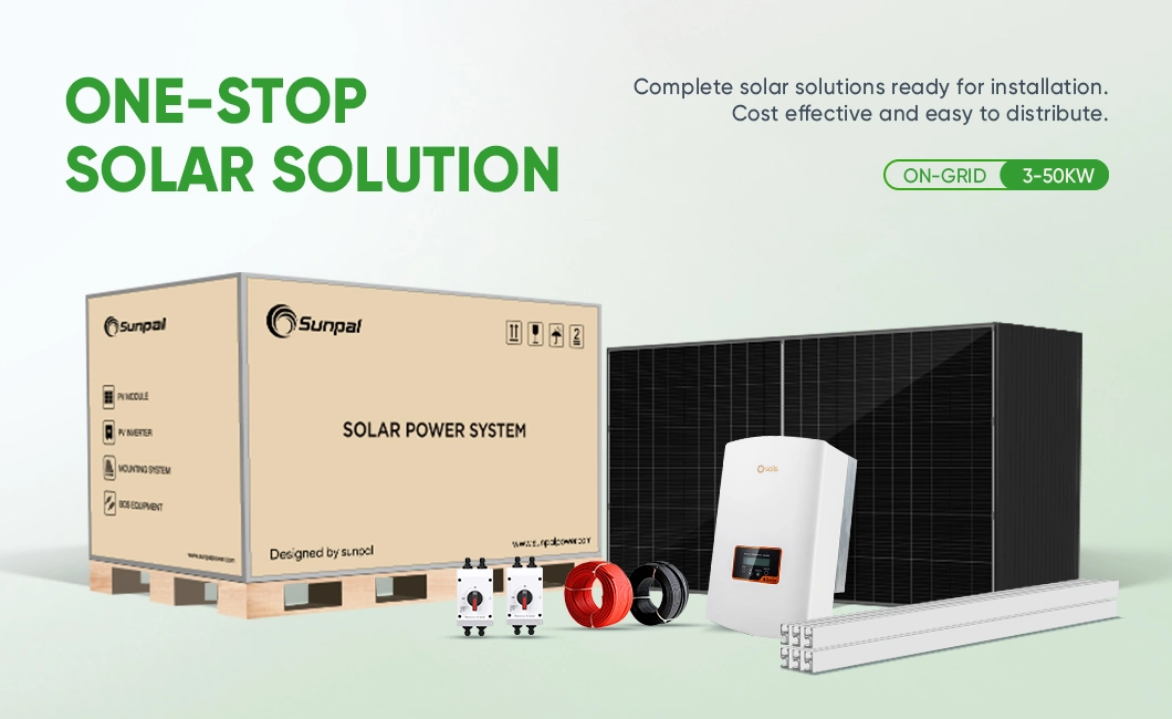 Sunpal on Grid Solar System 5000W 20000W Balcony Solar Panel Mounting Kit for Homes
