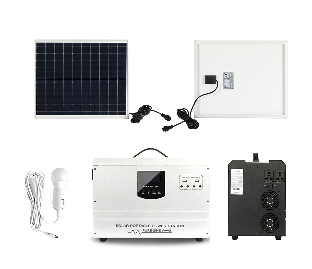 200W/0.2kw/500W/0.5kw/1000W/1kw/1500W/1.5kw/2000W/2kw/3000W/3kw/5000W/5kw PV Power Solar Power System with Kit Solar Panel Solar Family Generation