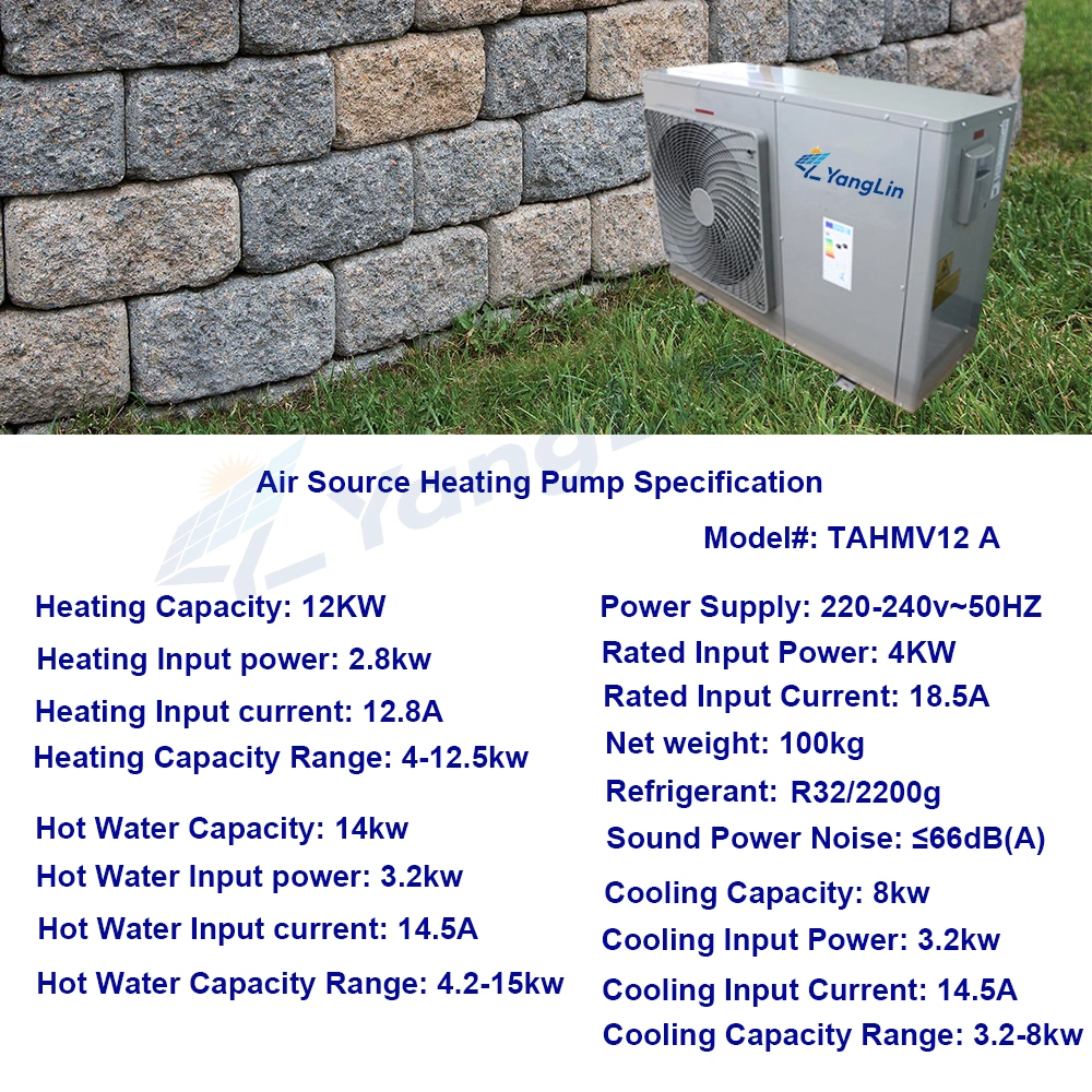 Popular Air to Water Apartment Heat Pump Portable Split Type R32 ERP Hot Sale 5-22kw Solar Storage Stainless Steel 3 Years