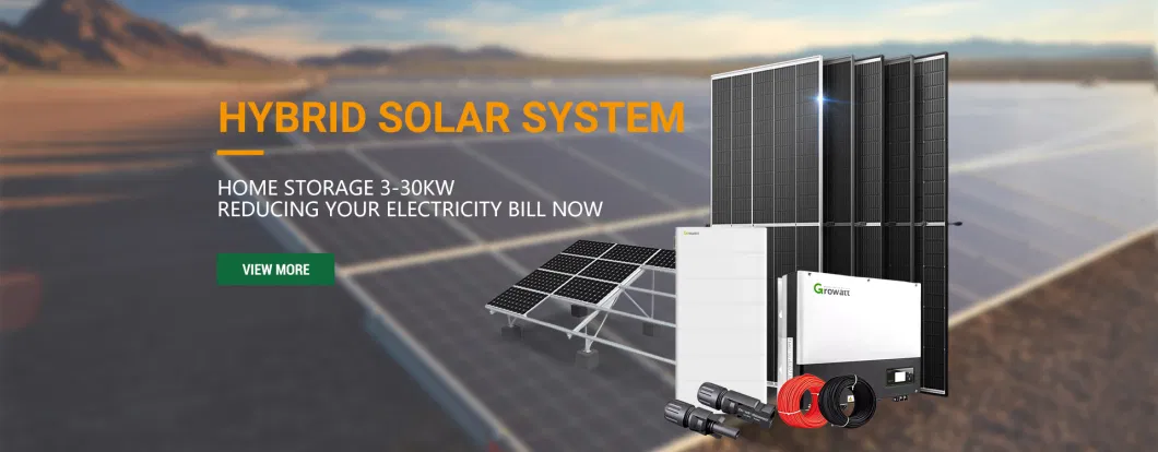 10kw Growatt Hybrid Inverter Solar System Full Set 5kw Sun Power System Kit 7kw 8kw 12kw for Home