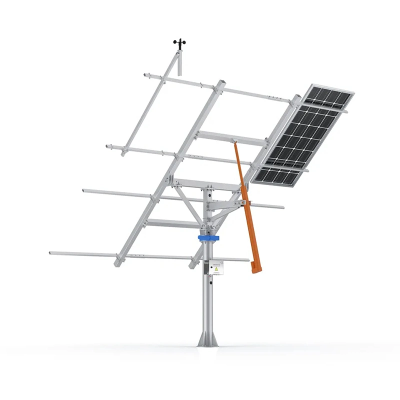 Ground Structures 8PCS Solar Panel 4kw Dual Axis Solar Tracking System