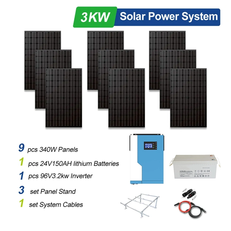 Intelligent Type 4 Kw 500 Watts Solar off-Grid System Portable Power Station for Roof