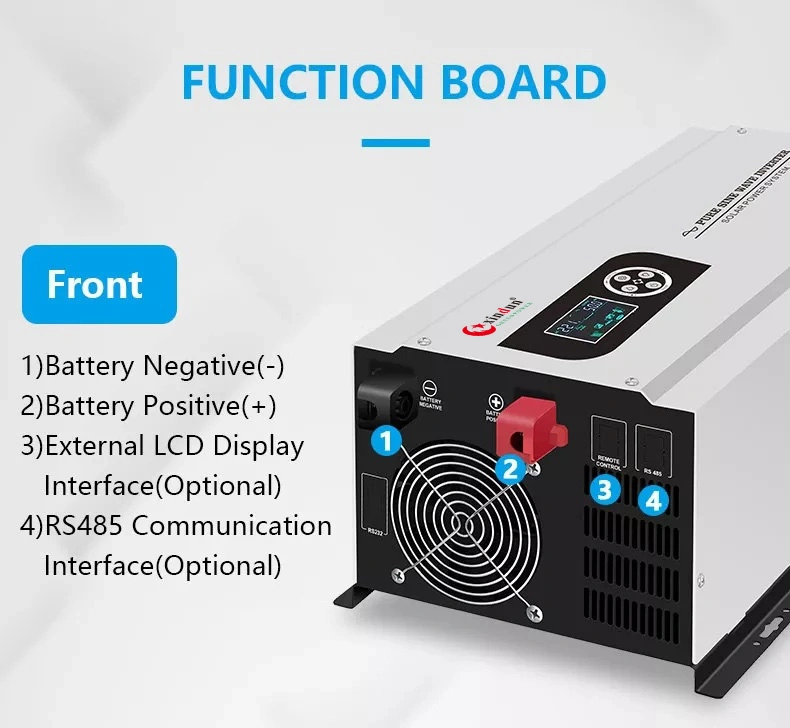 6 Kw Low Frequency Pure Sine Wave Single Phase DC to AC off Grid Solar Inverter with MPPT Controller Factory Sell 48VDC