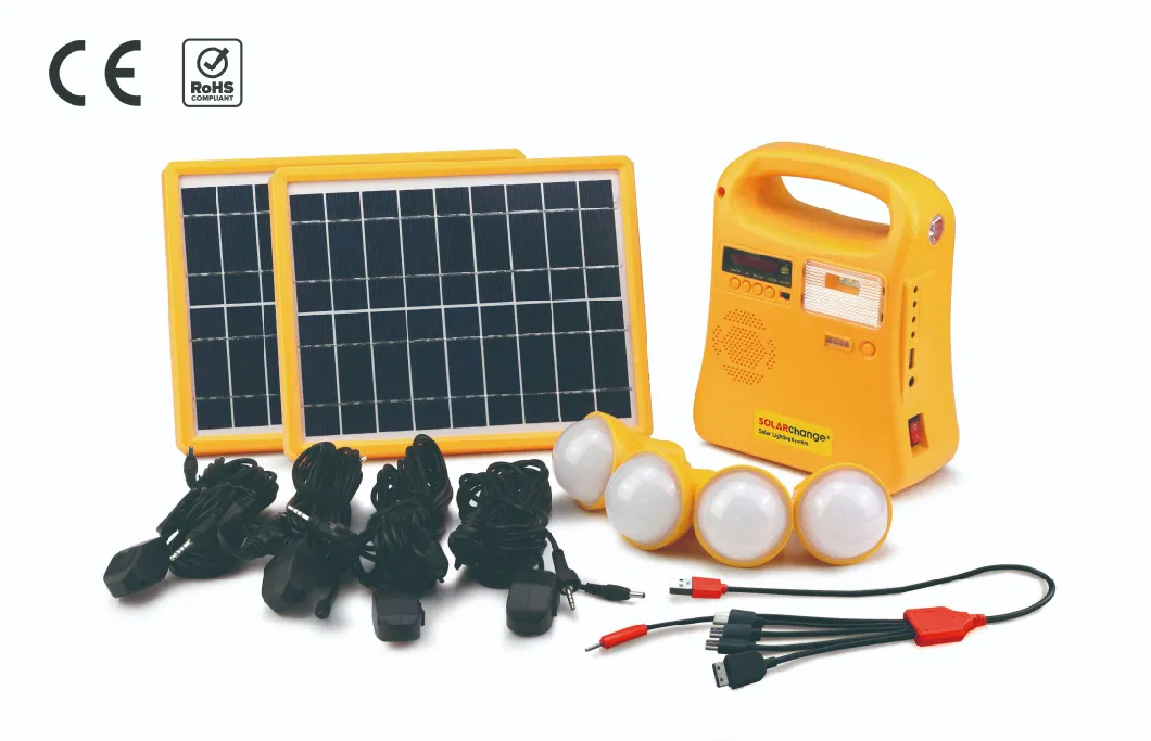 Qingdao Sunflare Portable LED Energy Home Lighting System SKD Solar Kit with Mobile Phone Chargers (5W/10W SF-904)