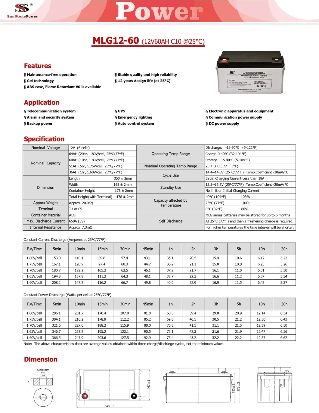 12V 60ah Lead Acid Gel Rechargeable Solar Storage Battery Solar Energy Solar Power Solar System off-Grid Solar