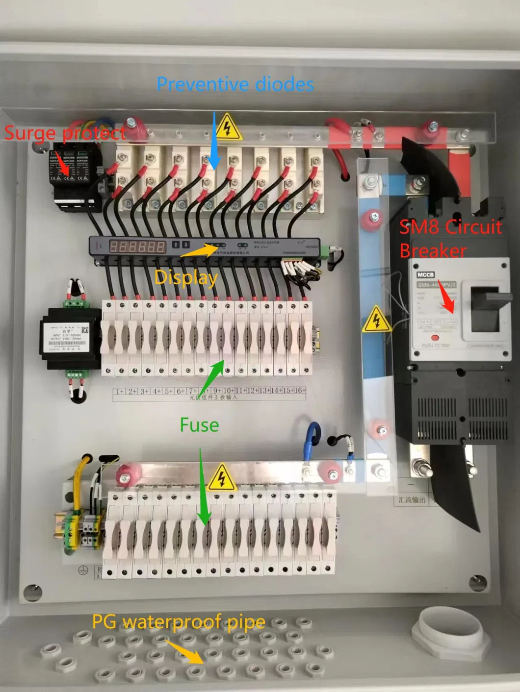 DC 1 Kv Combiner Box Suntree for Solar Panel 4 Strings