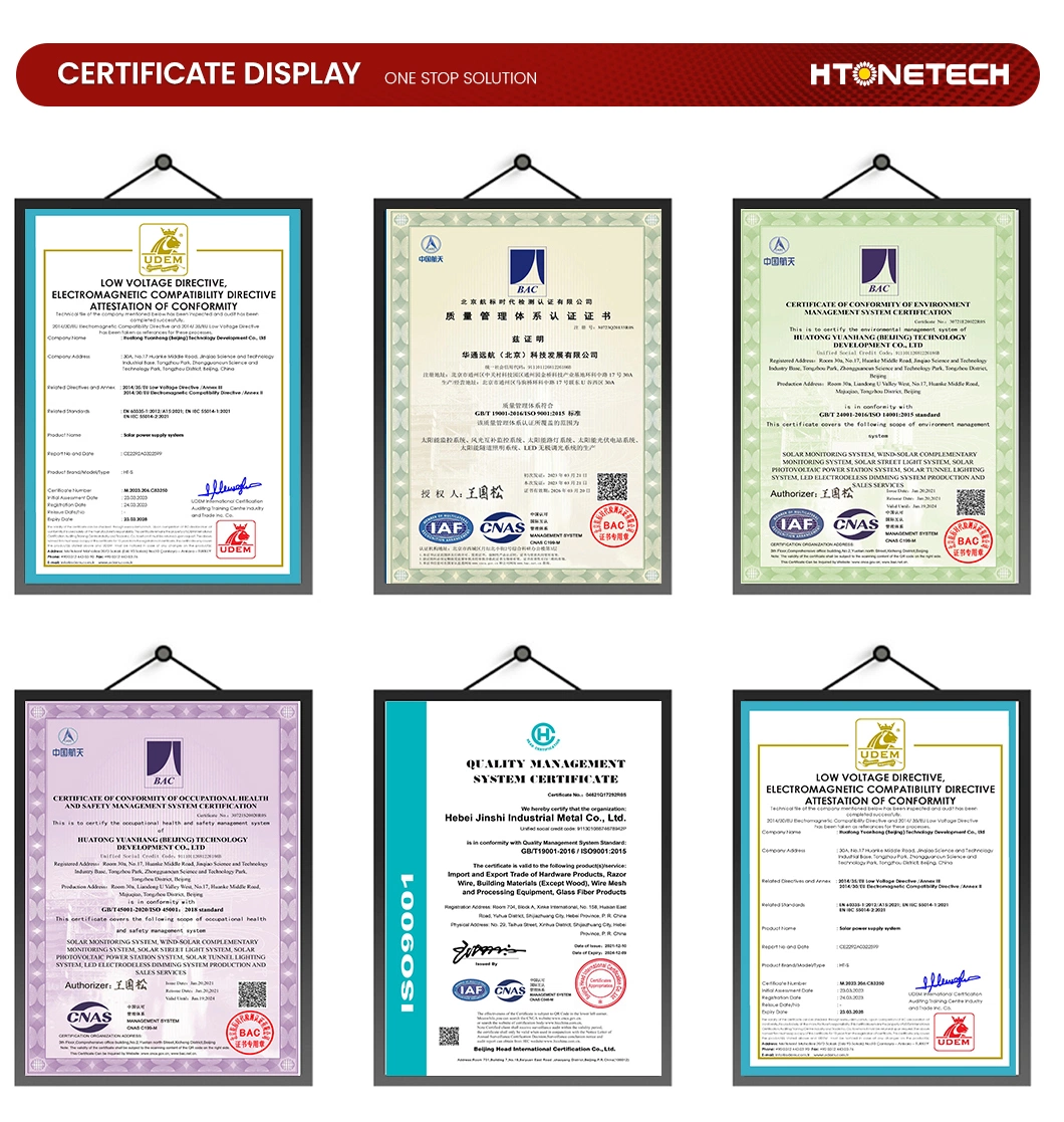 Htonetech 5kw off Grid Wind Solar Power System Manufacturers China 5kwh 10kwh 15kwh 37kwh Grid Tied Solar Power System with Battery Backup