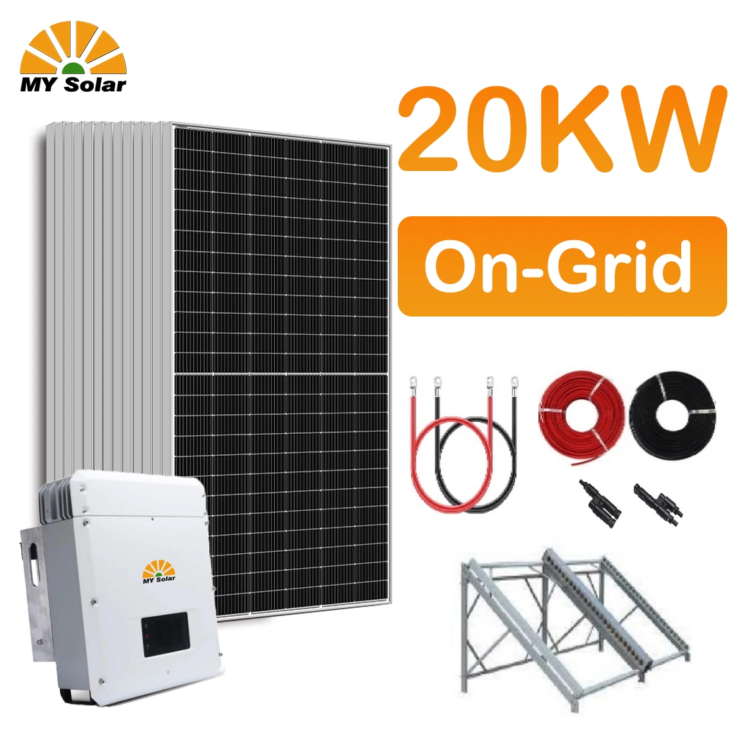 My Solar Wholesale 10kw 10 Kw Photovoltaic PV Hybrid on Grid off Grid Home Solar Power Renewable Energy System Plant