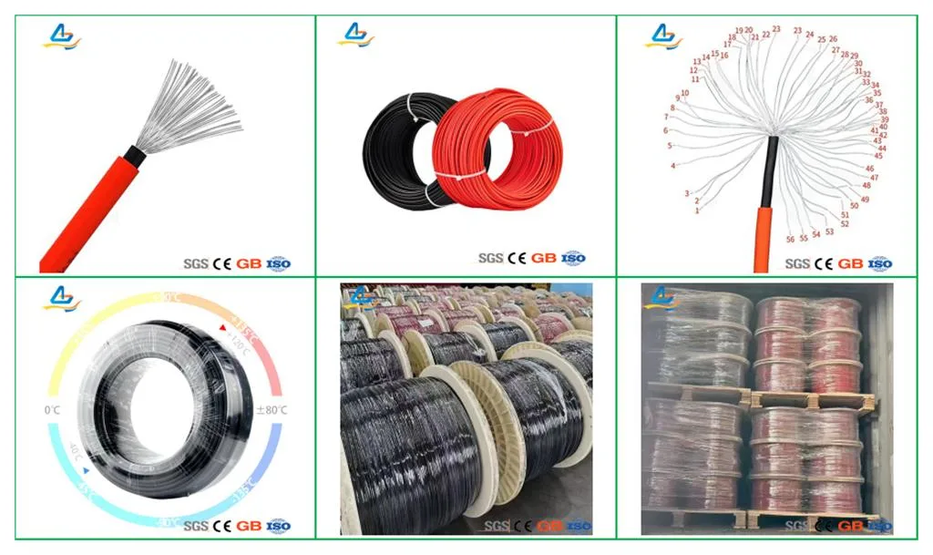 PV1-F 4mm Solar Cable in Red or Black TUV Certified PV Cable