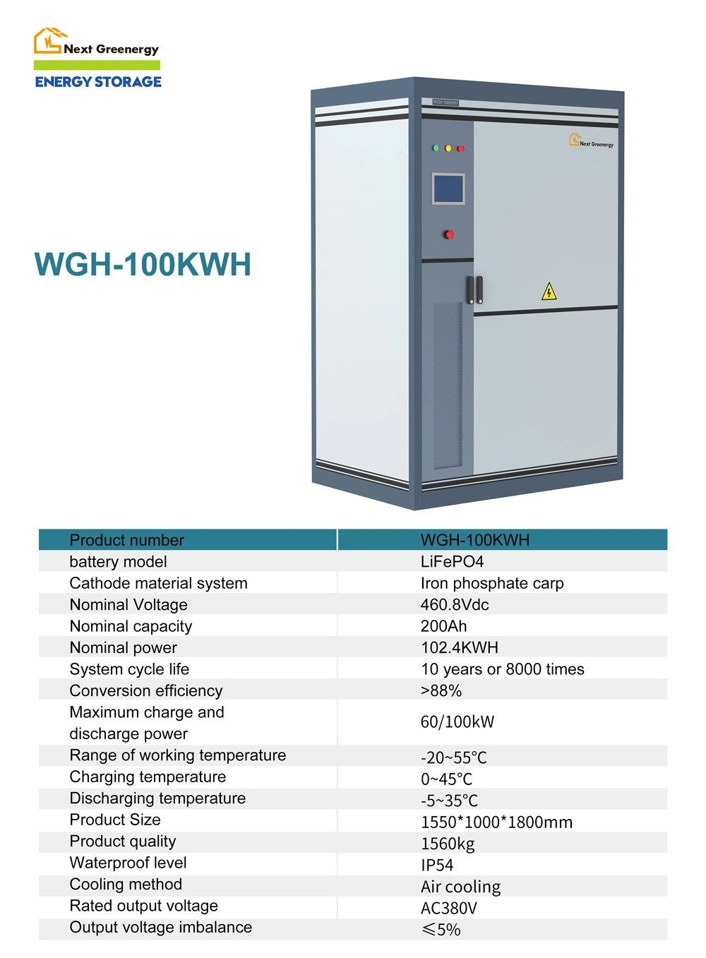 China Supplier Wholesale Solar Energy 60kwh 100kwh 200kwh 300kwh Industrial Commercial Energy Storage System