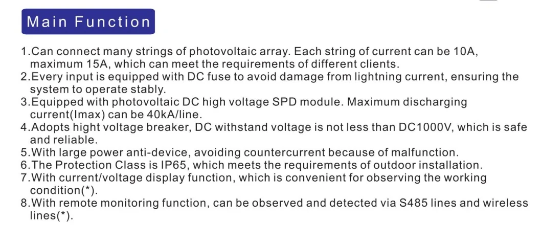 China PV Smart Junction Box 12 Input Lighting Surge Protection Use for Solar Combiner Box