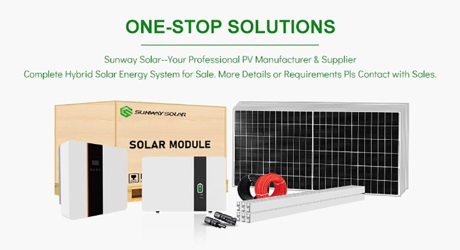 Commercial Normal Sunway China Panel Home Solar Power System with Factory Price Swm-4kw-Hy