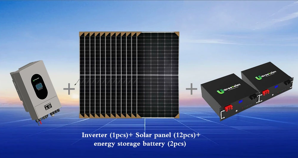 U-Greenelec 5kw 10kw 15kw 20kw 30kw Hybrid on/off Grid Solar PV Inverter Panels Photovoltaic Home Energy Storage Module System Kit with Lithium-Ion Battery