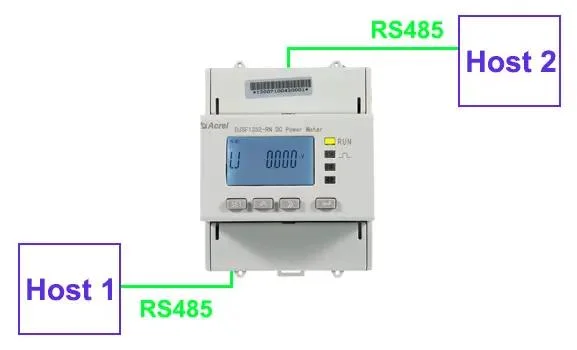 Acrel LCD DIN Rail 0-1000V Input DC Digital Energy Meter Work with Shunt /Hall Sensor for Charging Pile and Solar PV Support Two DC Metering Djsf1352-Rn