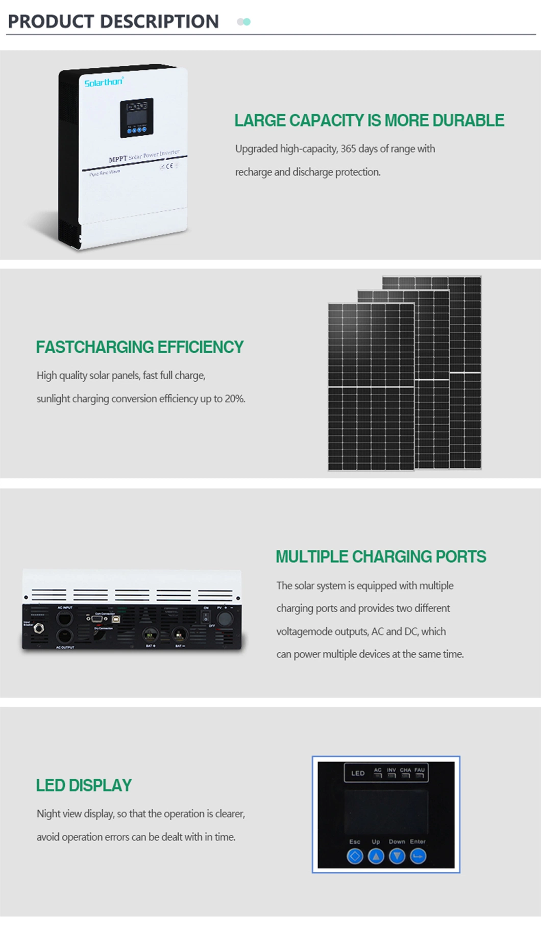 Wholesale Best 5kw off Grid Battery MPPT Solar Inverter Hybrid MPPT 3kw Solar Power Inverter 48V Hybrid Solar Inverter Charger