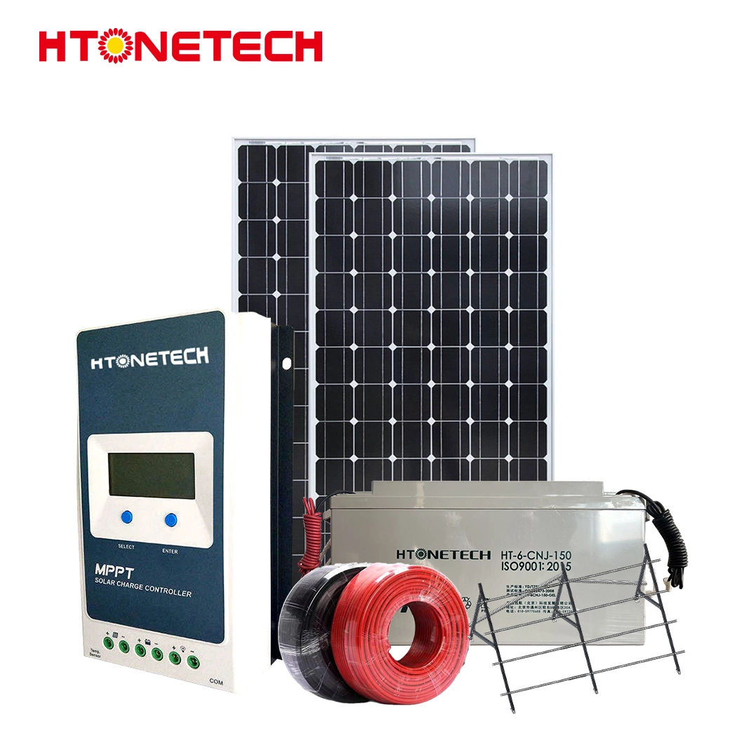 Htonetech 10kw off Grid Solar System Kit Price Manufacturing China 10kw 15kw 20kw 57kw Industrial Commercial Solar Energy System with 12V 40W Solar Panel