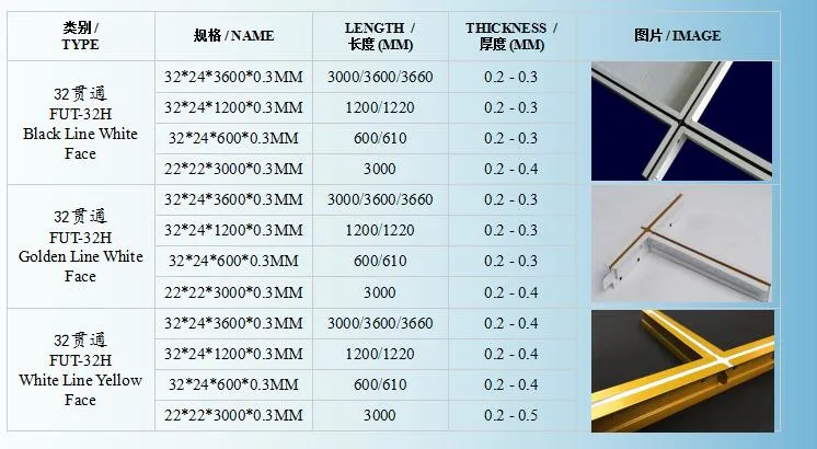 Ceiling Grid R Factory Suspend Galvanized Ceiling T Grid Components/T Bar Steel T Shaped Ceiling Keel Flat Dark Wooden Tee Grid