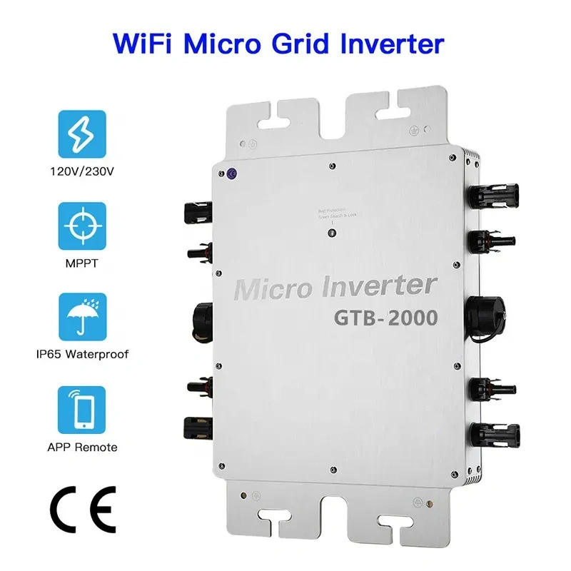 Microinverter 2000W 2400W 2800W Waterproof Solar Inverter 12 Years Manufacturer IP68 Micro Inverter Power