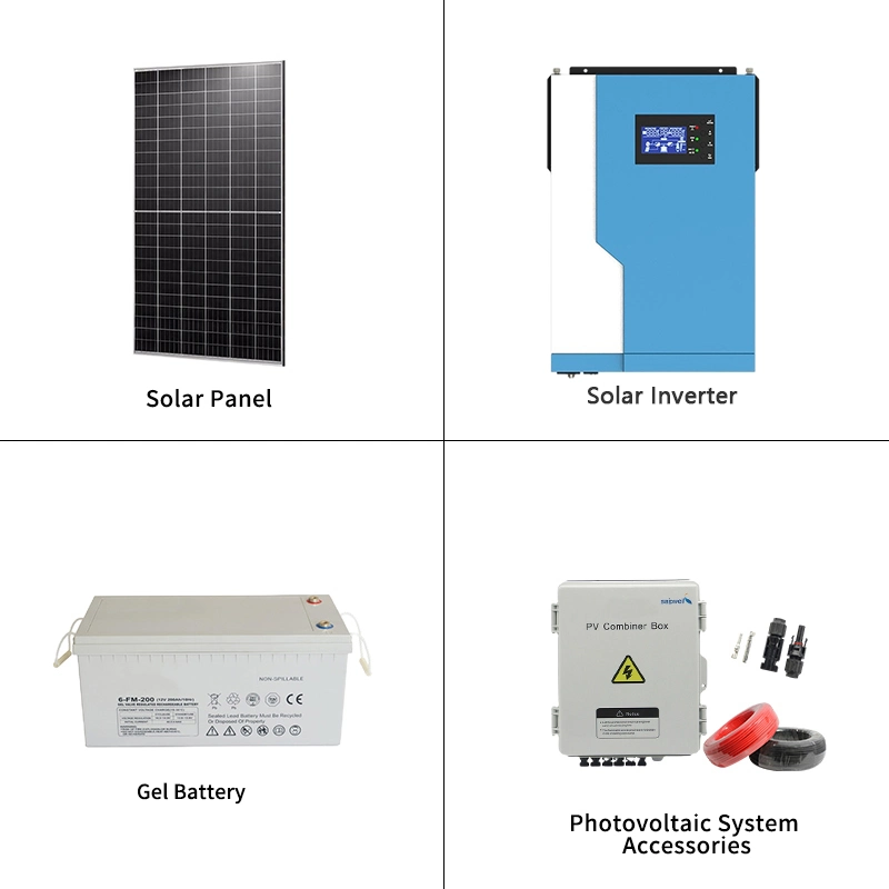 Intelligent Type 4 Kw 500 Watts Solar off-Grid System Portable Power Station for Roof