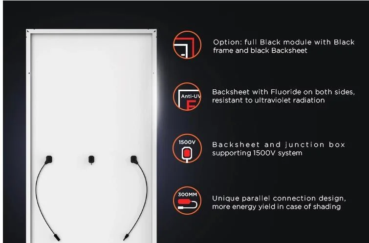 Bifacial Solar Panel 1 Kilowatt Price Solar Panel Batteries 12-Volt Batteries 380wp 385wp 390wp 395wp 400wp Solar Panel Dealer