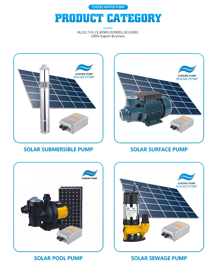 High Head Lift 1.5kw 168V 2HP Solar Power Water Pump