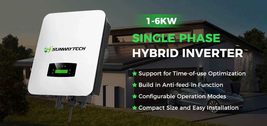 Hot Sale 3kw 5kw 6kw Hybrid Grid Tied Solar Energy Storage Inverter with Competitive Price