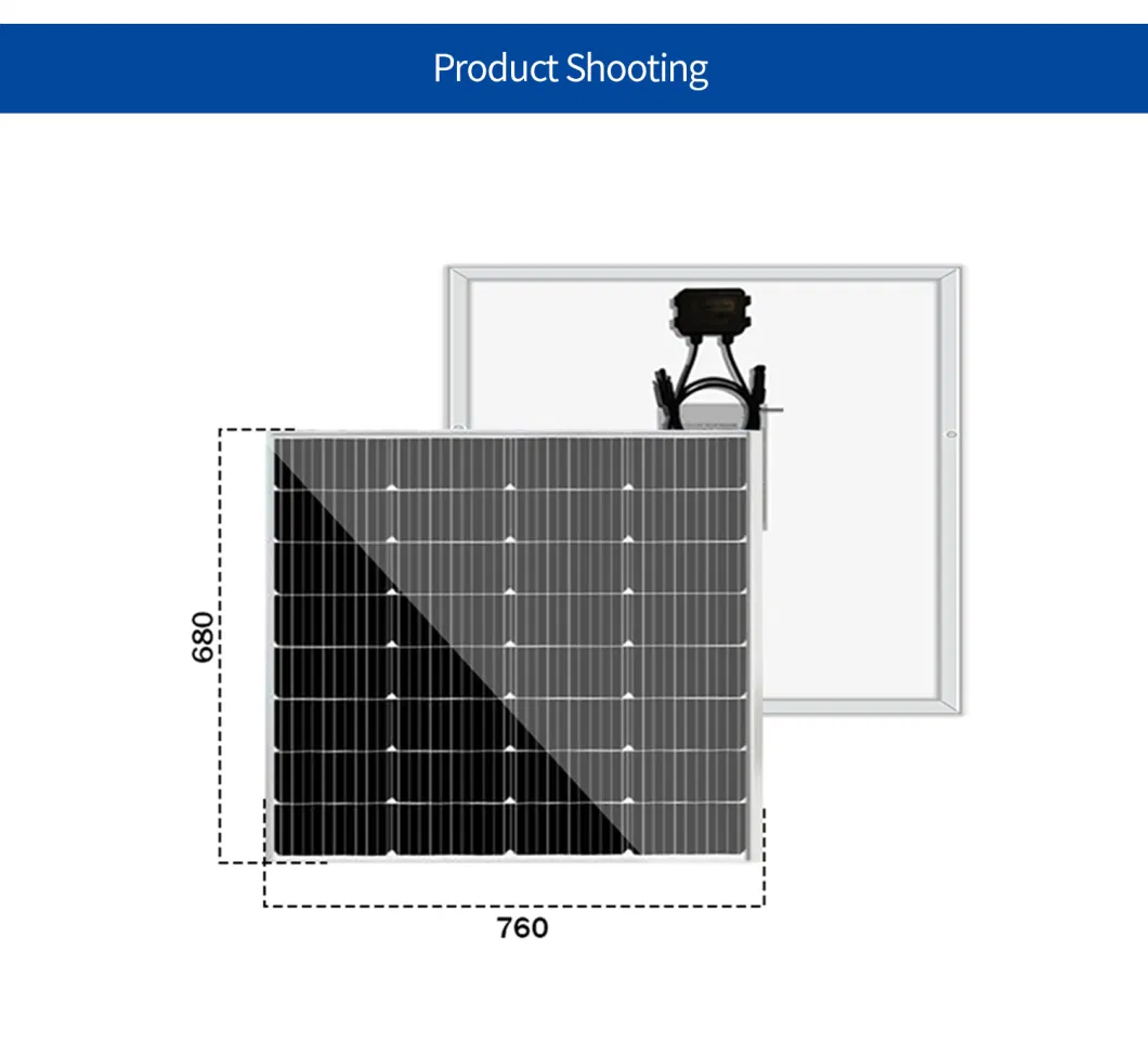 off on Grid Half Cell Black Renewable Energy Power 3kw 6kw Home System Solar Panel 100W