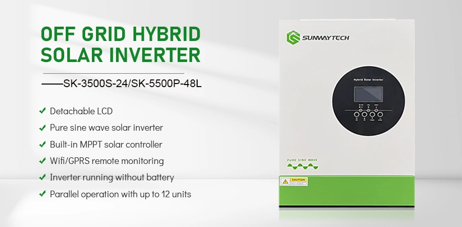 Solar Inverter 3500W 5500W 5.5kw 3.5kw on off Grid Solar 48V 24V MPPT Inverter Manufacturer