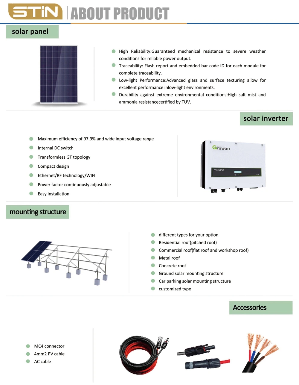 Power Plant 3kw 5kw 10kw 20kw 30kw on Grid Solar System 5kw Solar Panel System for Home Power Solar System Use