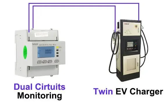 Acrel LCD DIN Rail 0-1000V Input DC Digital Energy Meter Work with Shunt /Hall Sensor for Charging Pile and Solar PV Support Two DC Metering Djsf1352-Rn