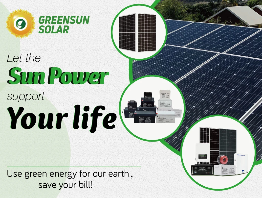 Free Shipping Greensun 3kw 5kw 8kw 5kVA 5000W Hybrid Solar Panel Kit Power System Kits